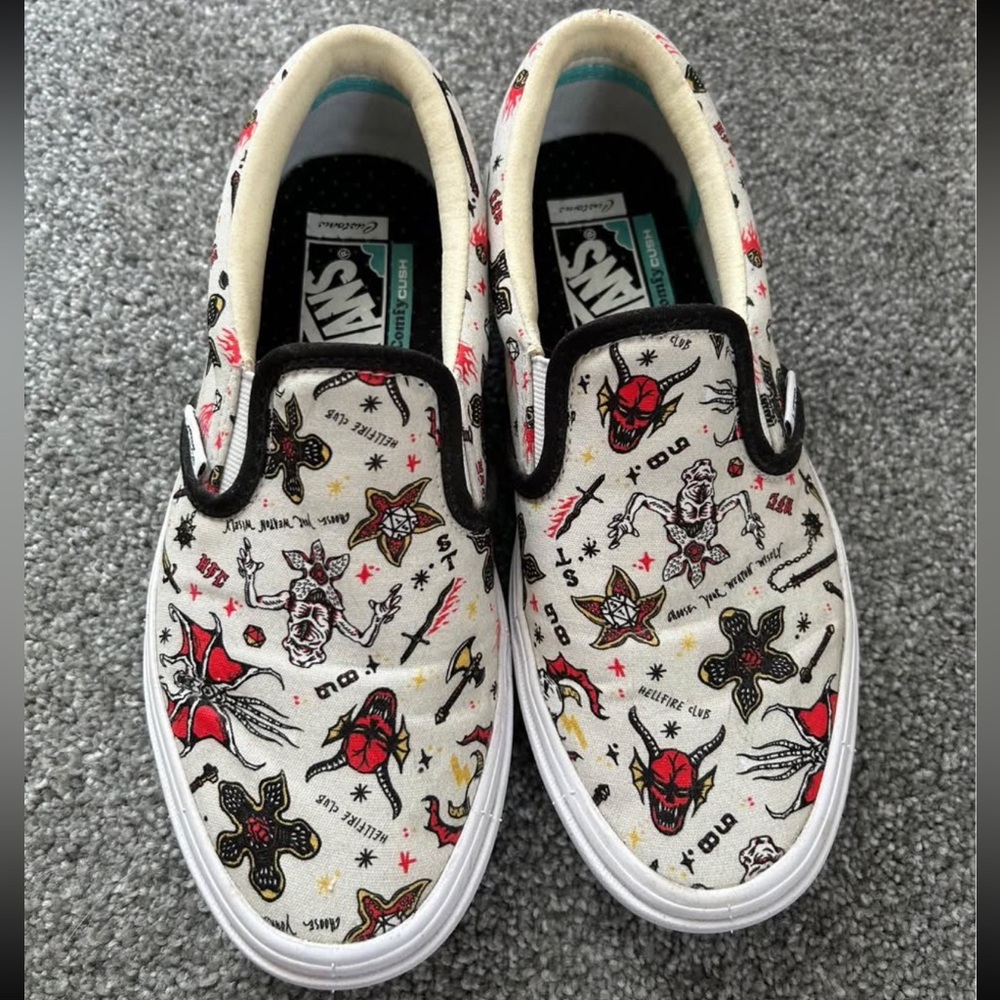 Stranger Things Vans Slip Ons